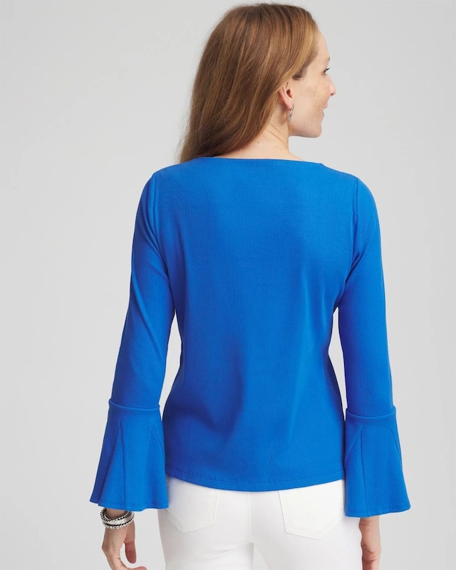 Peplum Flare Sleeved Top - image 3